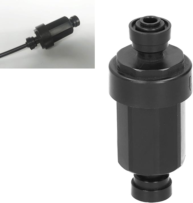 1/4in Irrigation Filter with Stainless Steel Strainer Quick Connect Filtration System for Courtyards Gardens Agriculture Black 3.9x1.6in