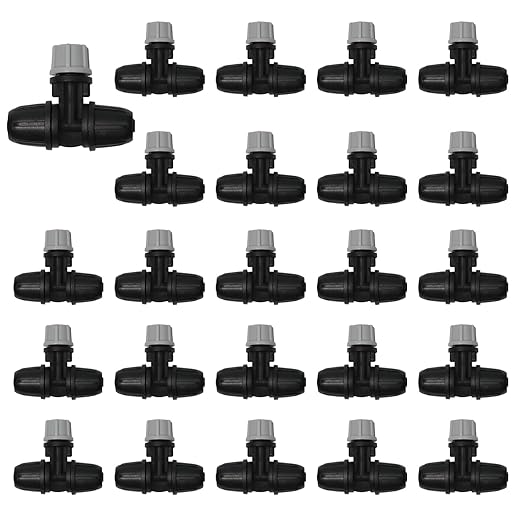 24 Pcs Upgraded Micro Spray Irrigation Drippers for 1/4" Drip Tubing, Adjustable Three-Way Atomizing Nozzle Irrigation Emitters Tee Misting Drippers for Drip Sprinkler Systems