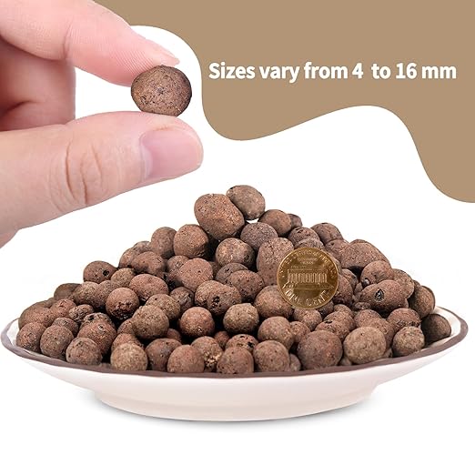 10LB Leca Clay Pebbles for Plants, Expanded Leca Balls for Indoor Plants, Orchid Potting Mix, Soil Amendment, Drainage, Easy Reusability, 4-16mm