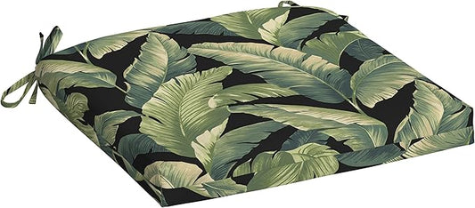 Arden Indoor/Outdoor Seat or Rocking Chair Cushion, 19 x 18, Water Repellent, Rain Proof, Fade Resistant Cushion for Rocking or Dining Chairs Onyx Cebu