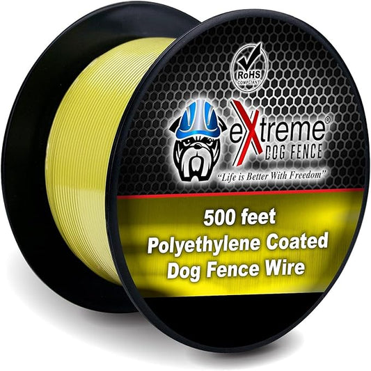 500ft 20 Gauge Universal Underground Dog Fence Wire for up to 1/3 Acre Coverage