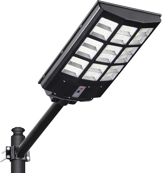 6000W Solar Street Lights Outdoor – 240,000LM 7000K LED with Motion Sensor, 324 LEDs, 240° Wide Angle, IP65 Waterproof, Dusk to Dawn Solar Flood Lights for Yard, Parking Lot, Garage
