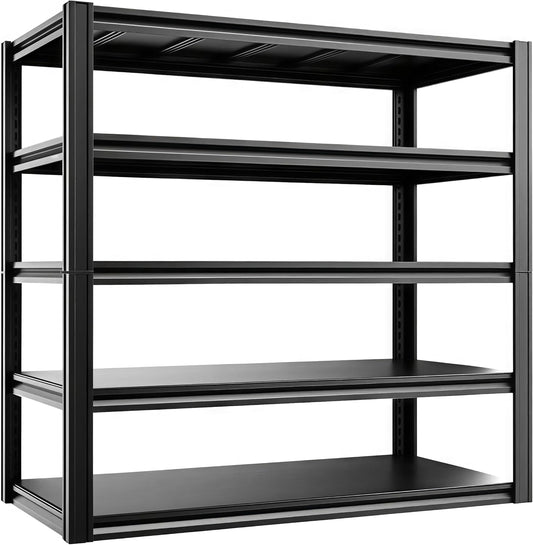 5-Tier 55" W x 24" D x 84" H Garage Shelving 3000LBS Storage Shelves Heavy Duty Metal Shelf Unit Adjustable Basement Industrial Storage Racks