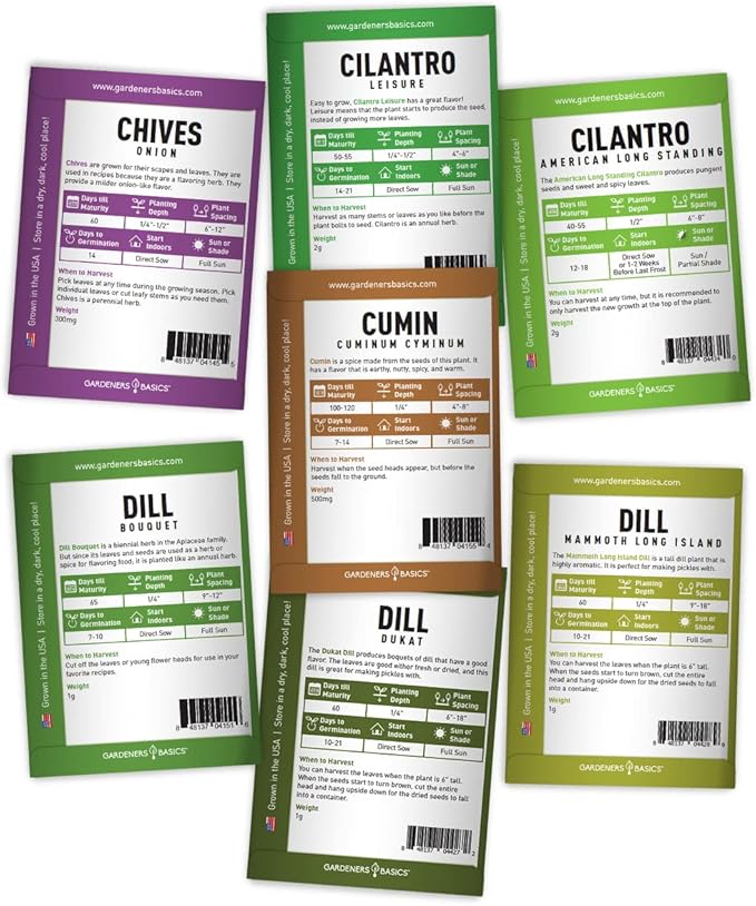 Gardeners Basics Complete Medicinal Herb Seeds for Planting Collection - 35 Best Herbs Variety Pack for Teas and Home Remedies - Indoor, Outdoor, Hydroponic Herbal Herbalist Seed - Non-GMO, Heirloom
