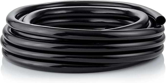 Alpine Corporation 50' PVC Tubing with 1-1/4" Inside Diameter for Ponds and Fountains, Black