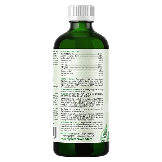 3-1-2 Liquid Fertilizer Concentrate with Micronutrients - Ideal Snake Plant Food for Sansevieria (Dracaena trifasciata), Indoor Plant Care (32 OZ)