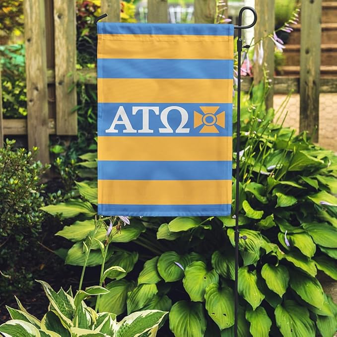 Alpha Tau Omega Licensed Flag Garden 12x19 inches Flag Banner Yard Decor Outdoor Decoration (Alpha Tau Omega #3)