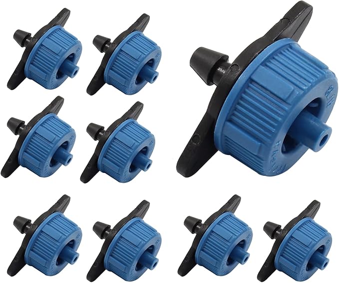 30 Pcs Drip Irrigation Emitters, 2 GPH Pressure Compensating Irrigation Drippers for Garden Lawn Watering Irrigation System, Blue