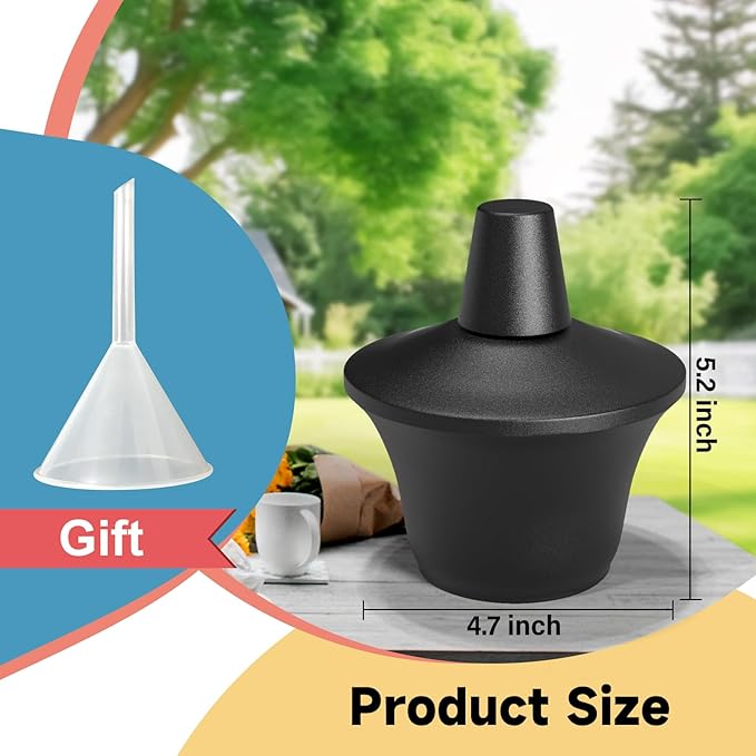 4-Pack Citronella Tabletop Torches, 14.5 oz Table Top Torches for Outdoor, Metal Oil Burner Candles, Garden Torches with Fiberglass Wick for Yard, Patio, Deck, Garden, Party, Landscape