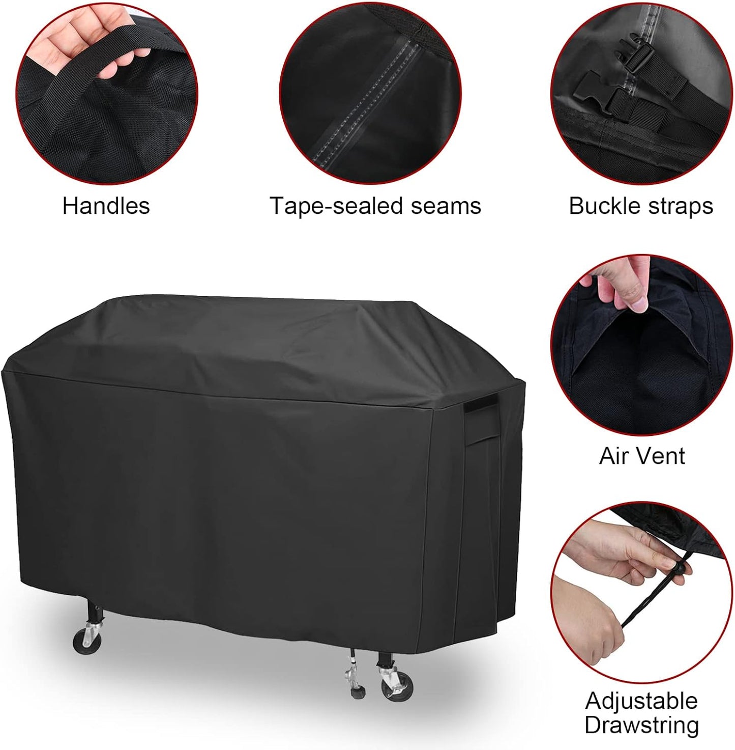 Grill Cover for Royal Gourmet GD401 GD402 4-Burner Gas Grill Griddle Combo,Outdoor Flat Top Griddle Cover for Royal Gourmet GD401C GD403 4 Burner Griddle - 66 X 23 X 36 Inch