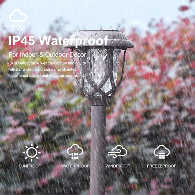 10 Pack Solar Lights Outdoor Decorative Garden Yard Lights for Pathway Walkway Sidewalk Driveway. (Brown, Warm White)