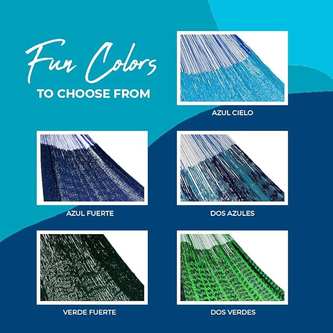 Handmade Hammocks - Hammocks Rada Handmade Yucatan Hammock - Artisan Crafted in Central America - Fits Most 12 Ft. - 13 Ft. Stands - Carries Up to 330 Lbs. - Single Size - Tequila