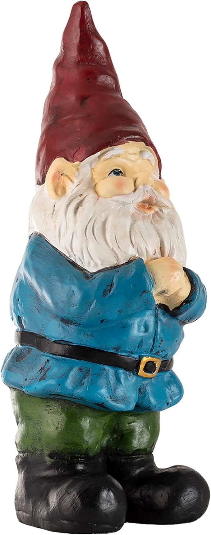 Alpine Corporation 12" Tall Classic Outdoor Garden Gnome Yard Statue Decoration