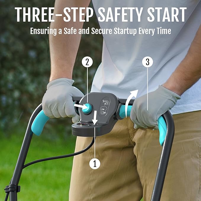 (2025 Model) YARDCARE 36V Brushless Cordless Lawn Mower with 2X4.0Ah Batteries, LED Display Screen, Electric Lawnmower with 5-Position Height Adjustment, 8 Gallon Grass Bag, Charger