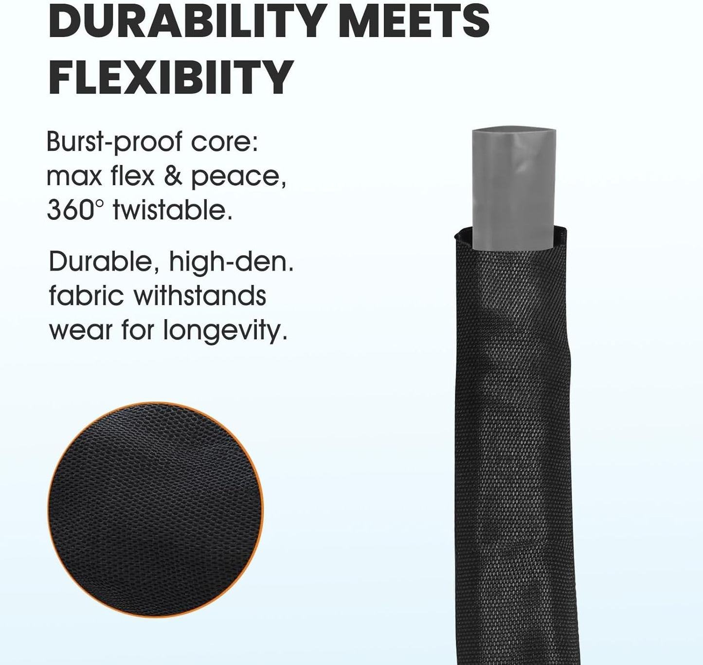 2025 Upgraded 75FT Non-Expanding Garden Hose, Lightweight, Flexible Ultra-Light Water Hose, Burst-Resistant, Lead-Free, Anti-Kink, High-Pressure