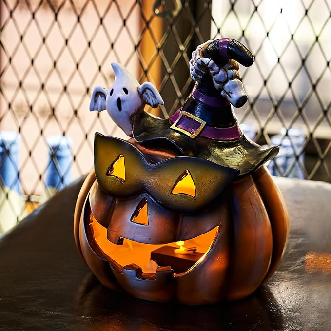 Halloween Decorations - Pumpkin Lights Decor - Outdoor Jack-o'-Lantern Decorative Clearance for Home Indoor Outdoor Halloween Thanksgiving Festival Home Costumes Parties Haunted House Décor…