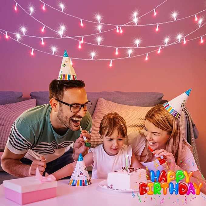 300 LED Christmas Lights Outdoor - 99ft Extra Long Christmas String Lights 8 Modes Plug in Waterproof Fairy Lights with Timer Memory for Indoor Outside Bedroom Home Party Decoration, Red&White