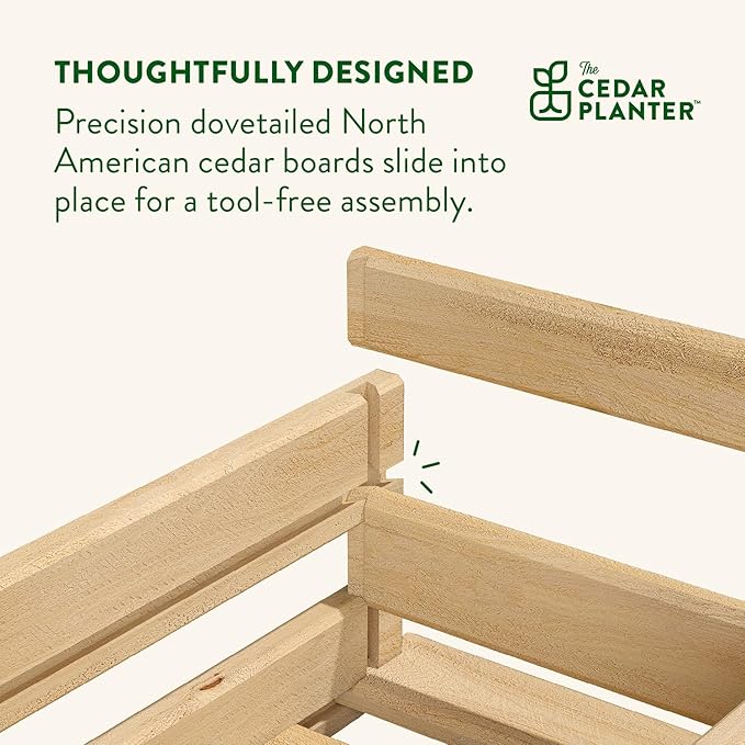 Greenes Fence Cedar Wood Planter Box with Rail Mount Brackets, 32" x 11" x 7" - Made in USA with North American Cedar