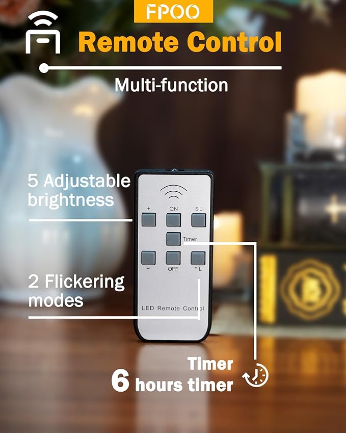 12 PCS Rechargeable Candles Flameless Tea Lights with Remote, USB LED Tealights with Timer Flickering Fake Candle, Votive Tea Light for Halloween, Holiday, Christmas, Party, Home Decorations