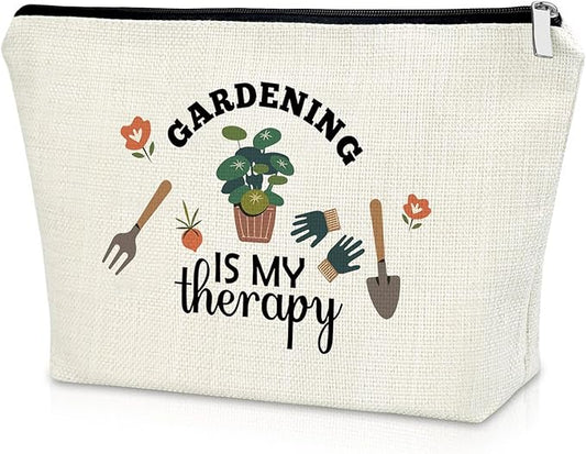 Gardening Gifts for Women Unique Makeup Bag Mom Birthday Gifts Gardener Cosmetic Bag Gardening Is My Therapy Funny Plant Lady Gifts Nature Lovers Gift Ideas Mothers Day Christmas Gifts