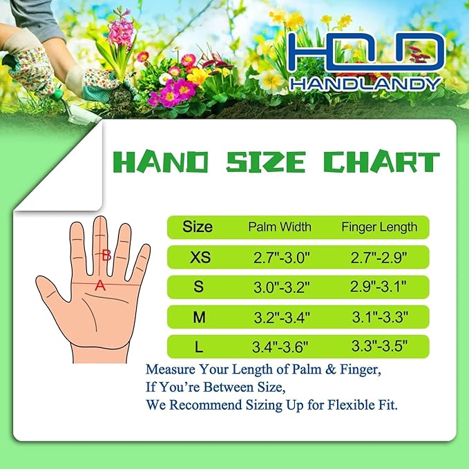 HANDLANDY Long Gardening Gloves for Men & Women, Thorn Proof Rose Pruning Gloves Leather Gauntlets Garden Glove Yard Work Glove (Medium, Green)