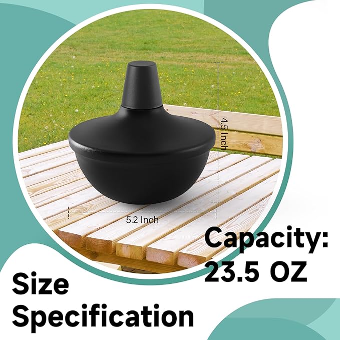 6 Pack Metal Table Top Torches,23.5 oz Citronella Torches for Outside,Refillable Flame Light Torch with Wicks and Covers for Party, Garden Decor,DIY