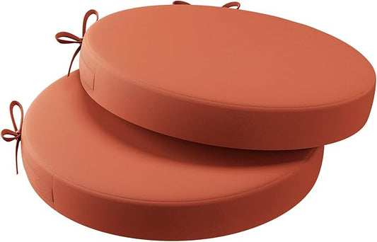AAAAAcessories Outdoor Seat Cushions for Chairs, Waterproof, Fade-Resistant Patio Furniture Replacement Cushions, 15" x 15" x 2", Set of 2, Rust