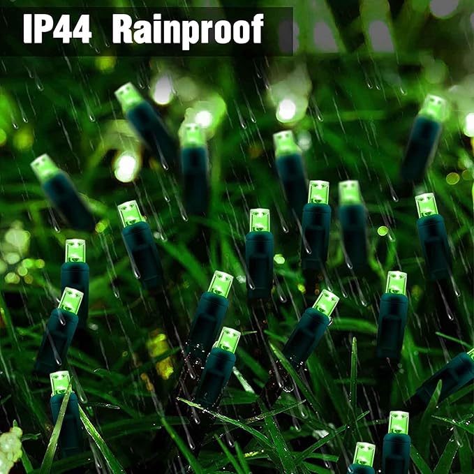 6Ftx4Ft LED Christmas Net Lights Green Wire,Connectable UL Certified Waterptoof Net Lights for Bushes Trees Shurb Garden Outdoor Christmas Decorations