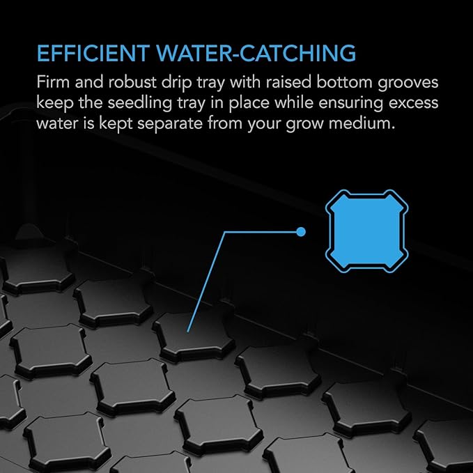 AC Infinity Humidity Dome, Germination Kit with Sturdy Drip Tray, 5x8 Cell Seedling Tray, and Vented Height Extension Panels, for Seed Starting, Propagation, Cloning Plants