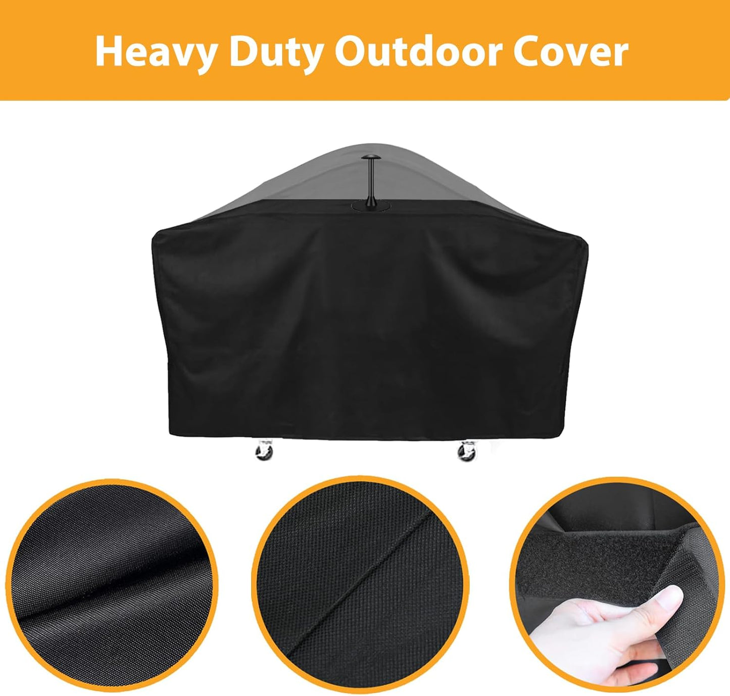Griddle Cover for Members Mark Pro Series 5 Burner Outdoor Flat Top Gas Griddle, 600D Waterproof Heavy Duty Members Mark Griddle 5 Burner Cover, Includes Support Pole, Outdoor BBQ Accessory