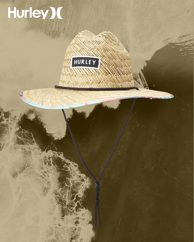 Hurley Men's Straw Hat - Bayside Lifeguard Straw Sun Hat