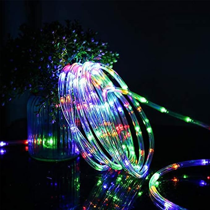 100ft LED Rope Lights Outdoor, 720 LED Connectable and Flexible Tube Lights with 8 Modes, Waterproof LED Rope Lighting for Garden, Patio, Pool, Bedroom, Party, Indoor Outdoor Decoration (Multicolor)