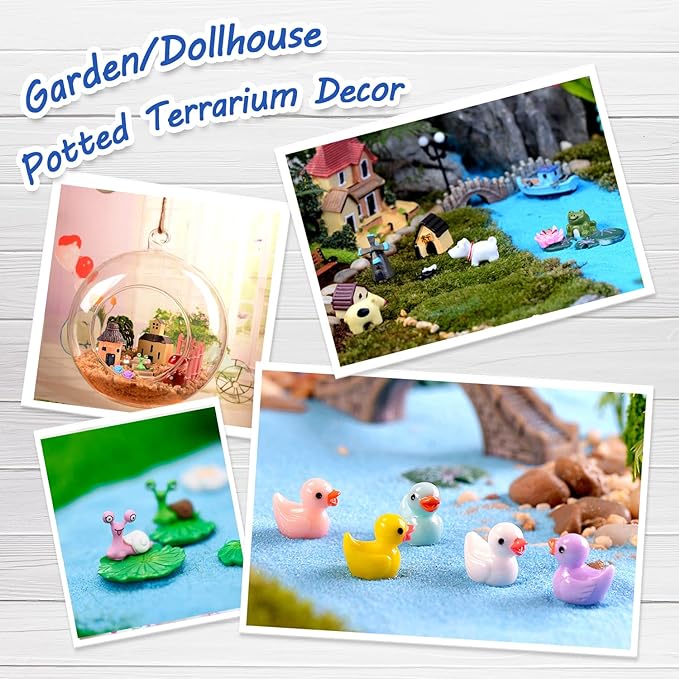 105 Miniature Fairy Garden Accessories, Fairy Garden Kit, Fairy Garden Animals, Miniature Figurines, Micro Landscape Ornaments Kit, Garden DIY Kit for Dollhouse Decoration Plant House Decor