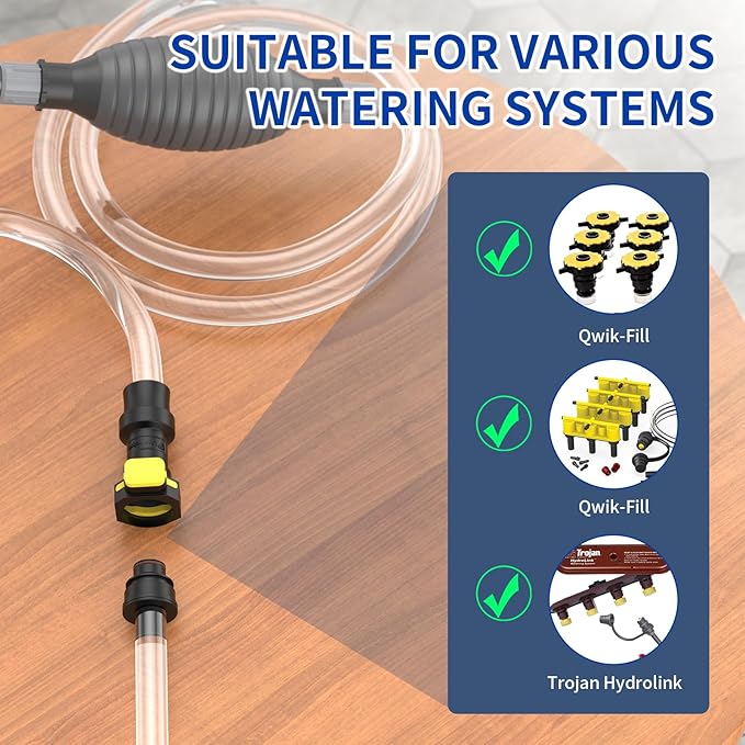 Golf Cart Water Filler for Flow Rite Pro Fill Watering System, Hand Water Pumb for Trojan HydroLink Watering System (Golf Cart Water Filler)