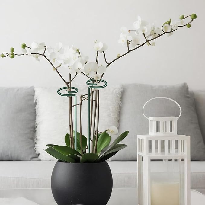 4.5mm Adjustable Length Plant Stake, Assembled (12 or 24 or 36 inch) Outdoor and Indoor Plant Support Poles for Flowers Marigolds Tomatoes Lilies Peonies Roses Daffodils Flower Clips (4 Sets, 16 Pcs)