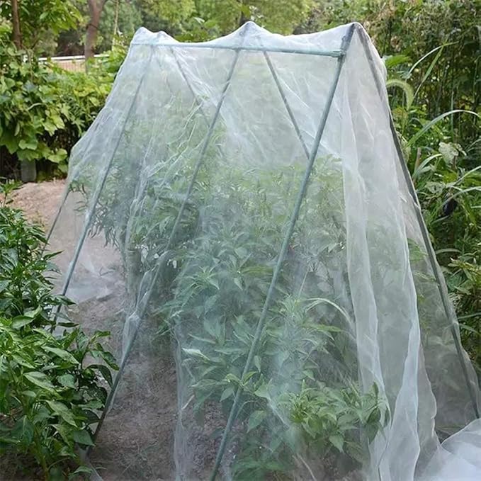 Agfabric Garden Netting 20'x50' Insect Pest Barrier Bird Netting for Garden Protection,Row Cover Mesh Netting for Vegetables Fruit Trees and Plants,White