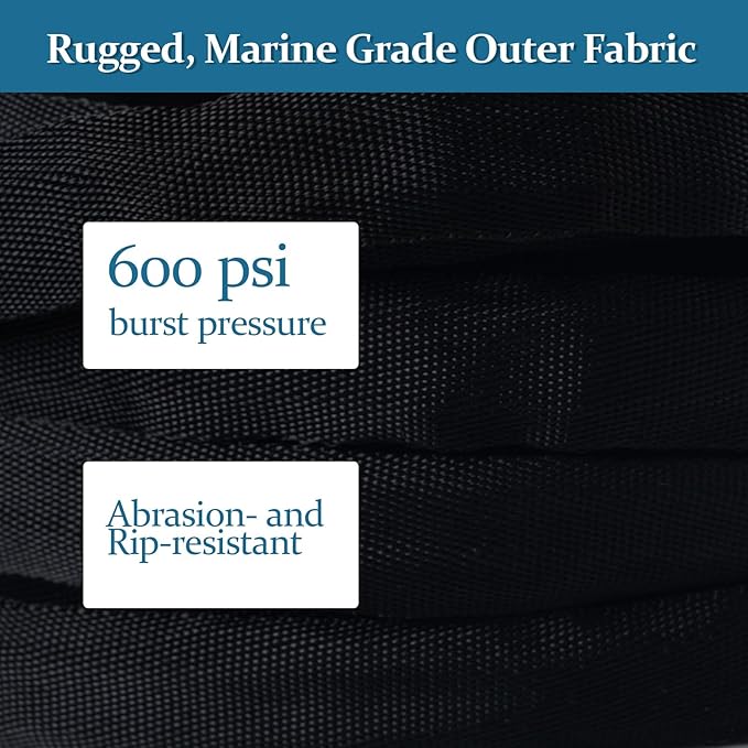 Garden Hose 50ft, Made of TPE(Not PVC), Ultra-Light & Flexible Water Hose with Solid Brass Fittings, Non-Shrinking, Easy to Storage, Drinking Water Safe Material, All-weather, Black, Newbox