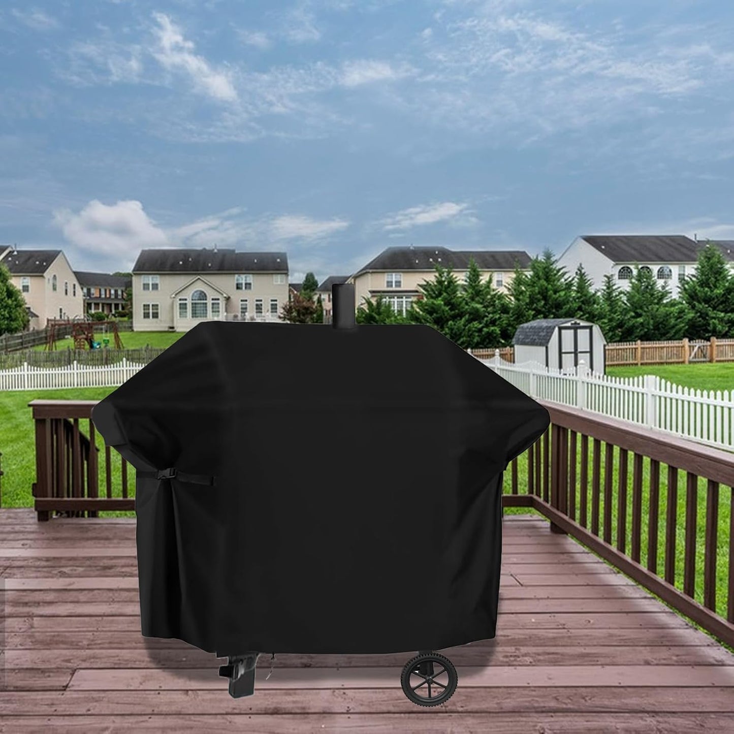 Grill Cover for Oklahoma Joe's Longhorn Combo Charcoal Gas Smokers & Grills - 24203004, Waterproof Outdoor Barbeque Smoker Covers - 36" D x 69" W x 50" H
