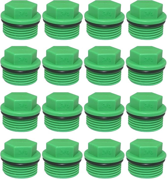 30 Pieces 3/4" PT Male Threaded PPR PPR End Cap Plug Pipe Fittings Garden Hose Irrigation Water Tubing Stopper Prevent Leakage Choke Plug