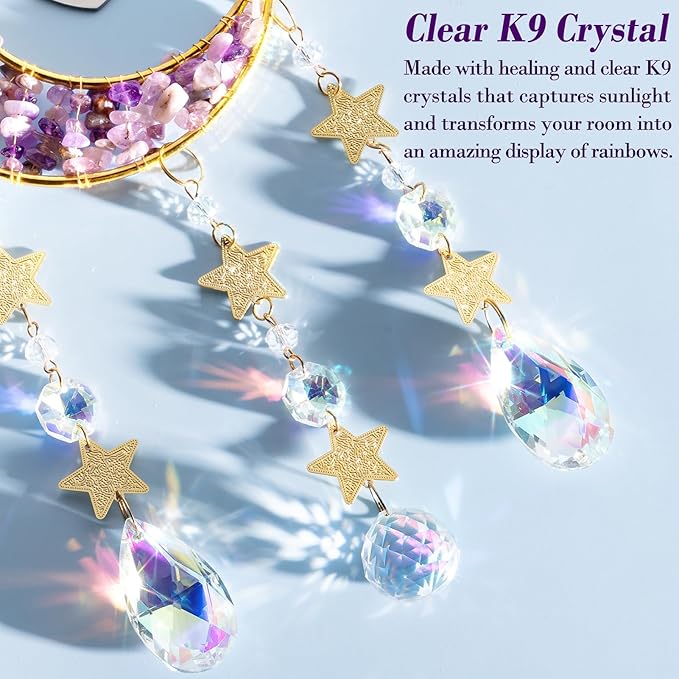 I Love You Gifts for Her Women Wife Girlfriend, Cool Moon Crystal Suncatcher Romantic Birthday Gifts Anniversary Wedding for Mom Her Grandma Wife Couples Wedding Engagement Gifts