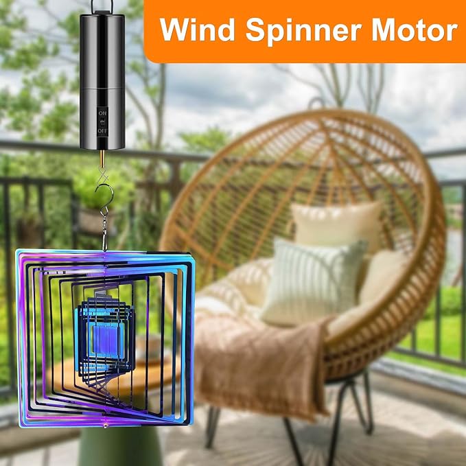 4 Pack Wind Spinner Motor Hanging Display Motor Battery Operated 20 RPM Rotating Motor Multi-Purposes for Wind Spinner Mobile Yard Decor Hanging Ornament Outdoor Sculptures-Medium Speed (4 Pcs Black)