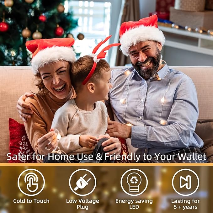 360 LED String Lights 82ft, 8 Lighting Modes Plug in Fairy String Lights for Bedroom Classroom Patio Garden Wedding Party Christmas Outdoor Indoor Decorations Warm White