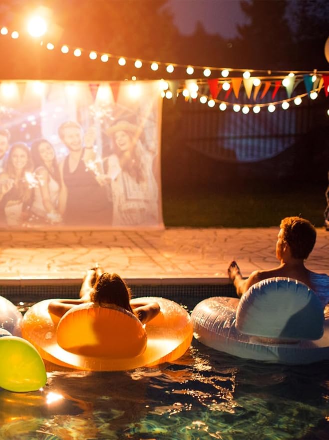 addlon 48FT LED Outdoor String Lights with 25 Edison Vintage Shatterproof Bulbs and Commercial Grade Weatherproof Strand - ETL Listed Heavy-Duty Decorative Lights for Patio Garden