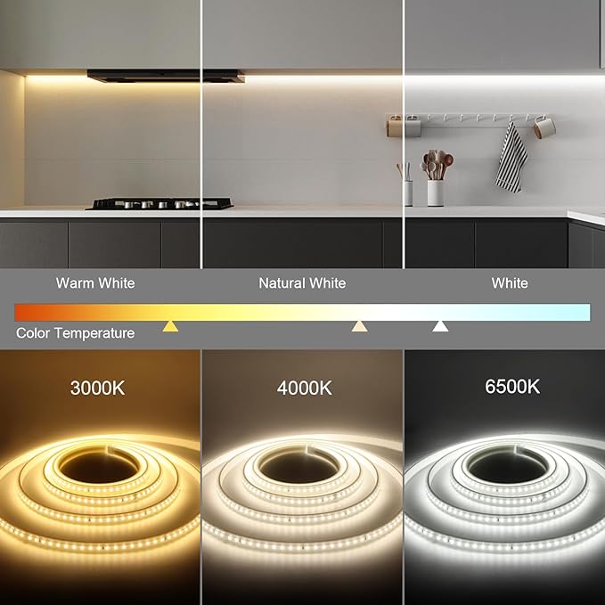 AIMENGTE Plug in LED Strip Lights for House, Led Lighting for Garden Yard Lawn Under Cabinet Patio Wardrobe Backyard, AC 110V, 240LEDs, 3000k LED Rope Lights (6.6ft, Warm White)
