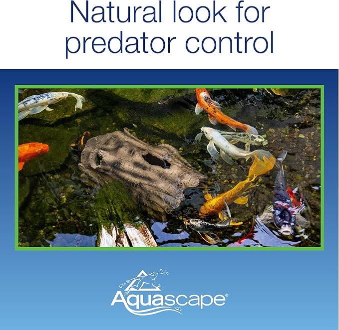 Aquascape 78324 Koi Predator Control Faux Log Fish Cave, Brown