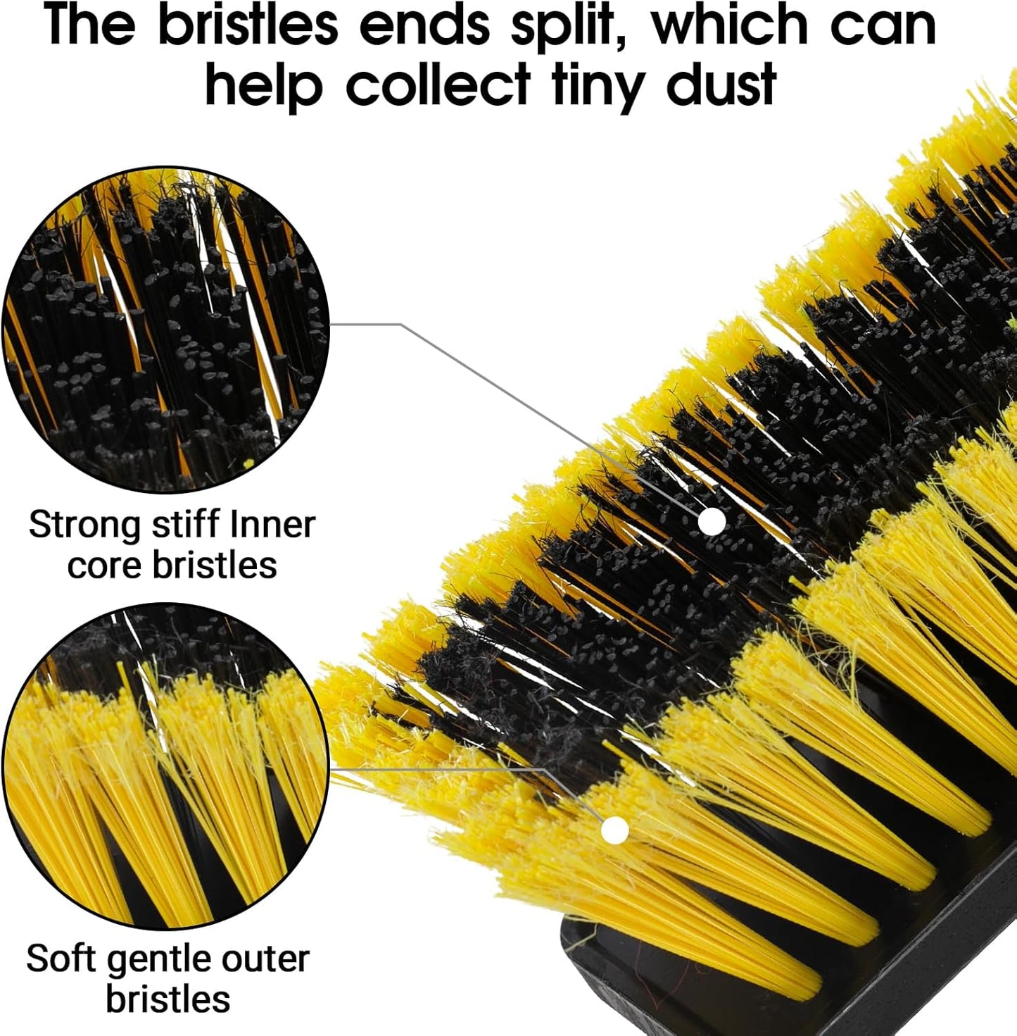 24" Push Broom Outdoor Heavy Duty,Masthome Industrial Brooms with 55" Long Handle and Stiff Bristles,Outdoor Broom Heavy Duty,Commercial for Garage Yard Patio Warehouse Concrete Floor Cleaning