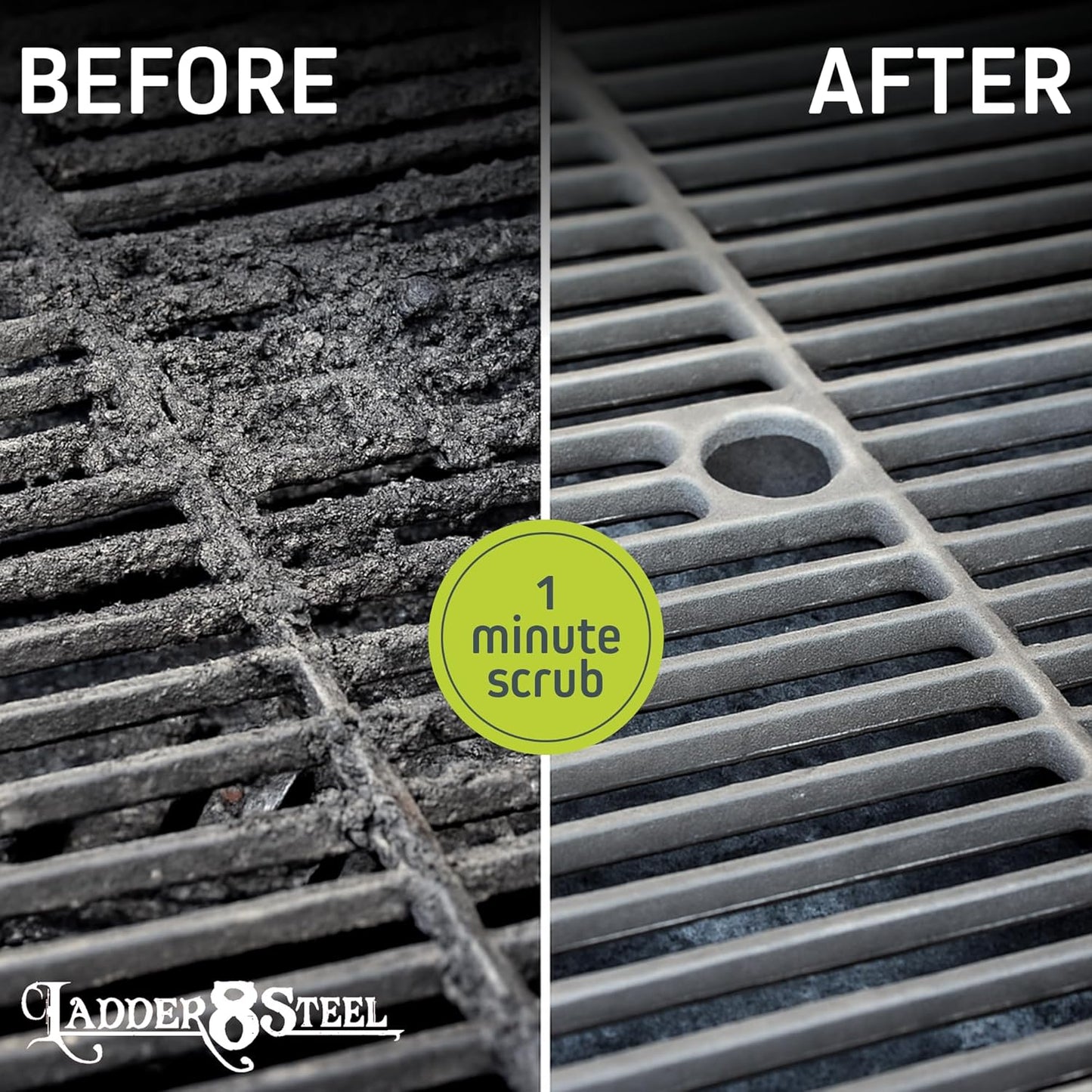 Heavy Duty Grill Brush for Outdoor Grill – Safe Grill Brush Designed by Firefighter | Barbecue Grill Brush & BBQ Brushes for Grill Cleaner | Durable & Safe for All Grates