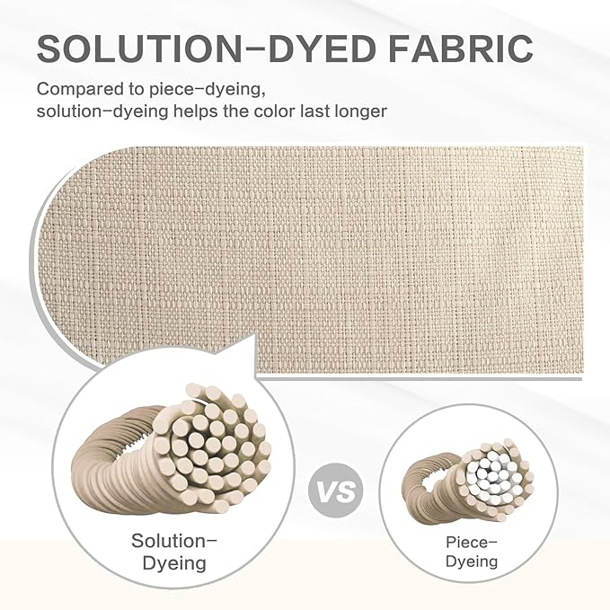 Aoodor 19" x 19" x 5" Tufted Outdoor Chair Cushions, Water Resistant & Fade Resistant Polyester Dining Chair Pads with 2 Straps for Patio Furniture, Set of 2