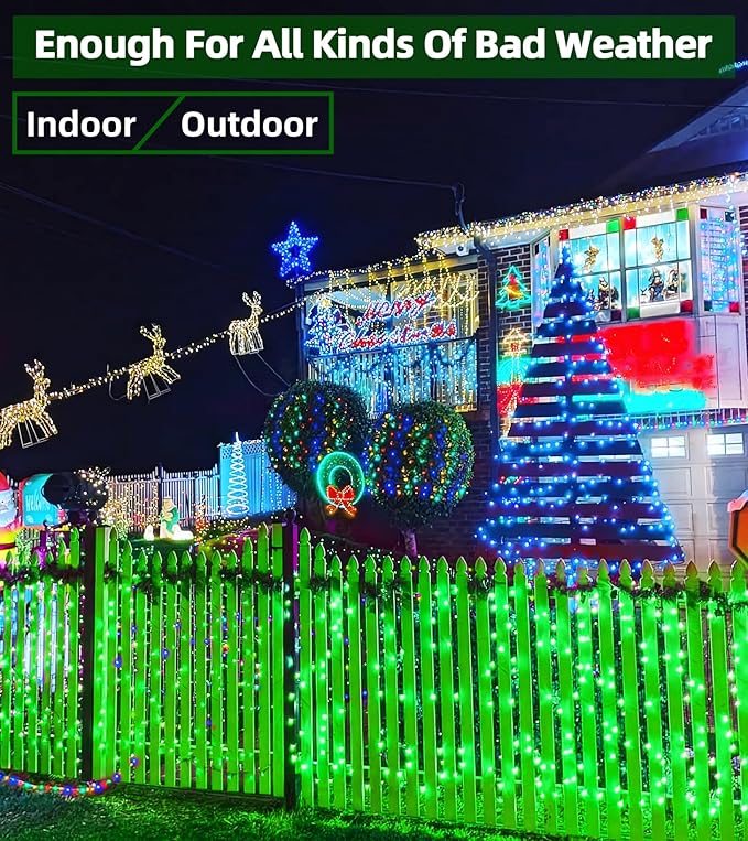 750 LED 246FT Christmas Lights Outdoor, Super Long Waterproof Christmas String Lights with 8 Modes, Christmas Tree Lights with Timer Memory for Fence Garden Xmas Wedding Party DecorGreen
