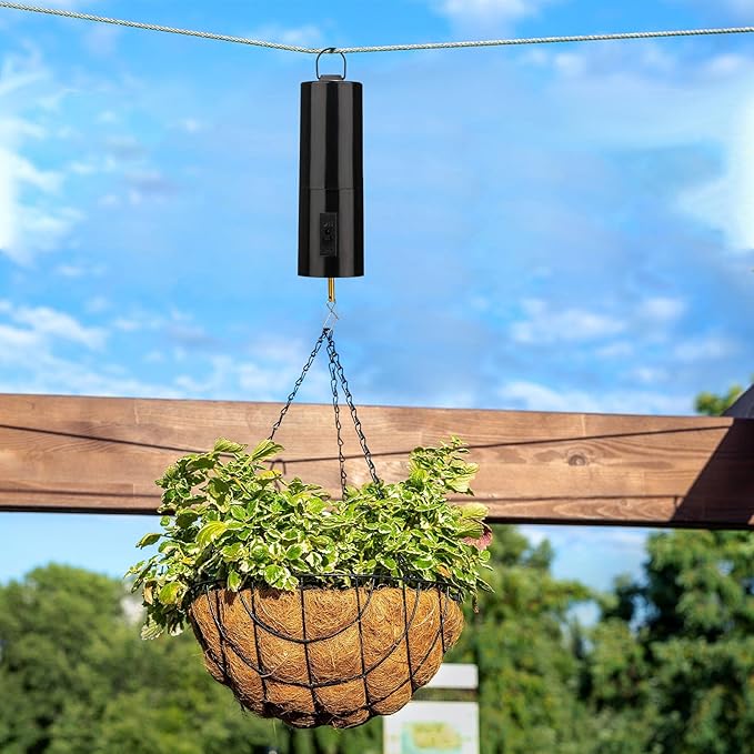 3 Pieces Hanging Black Rotating Motor Wind Spinner Mobile Battery Operated Motor Multi-Purposes Rotatable Hook for Garden Decoration Accessory Supplies